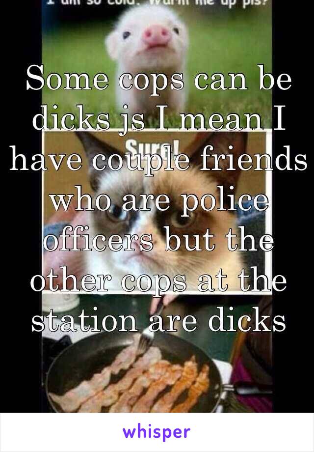 Some cops can be dicks js I mean I have couple friends who are police officers but the other cops at the station are dicks