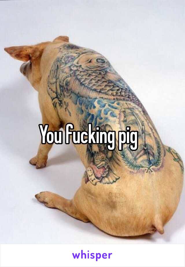 You fucking pig