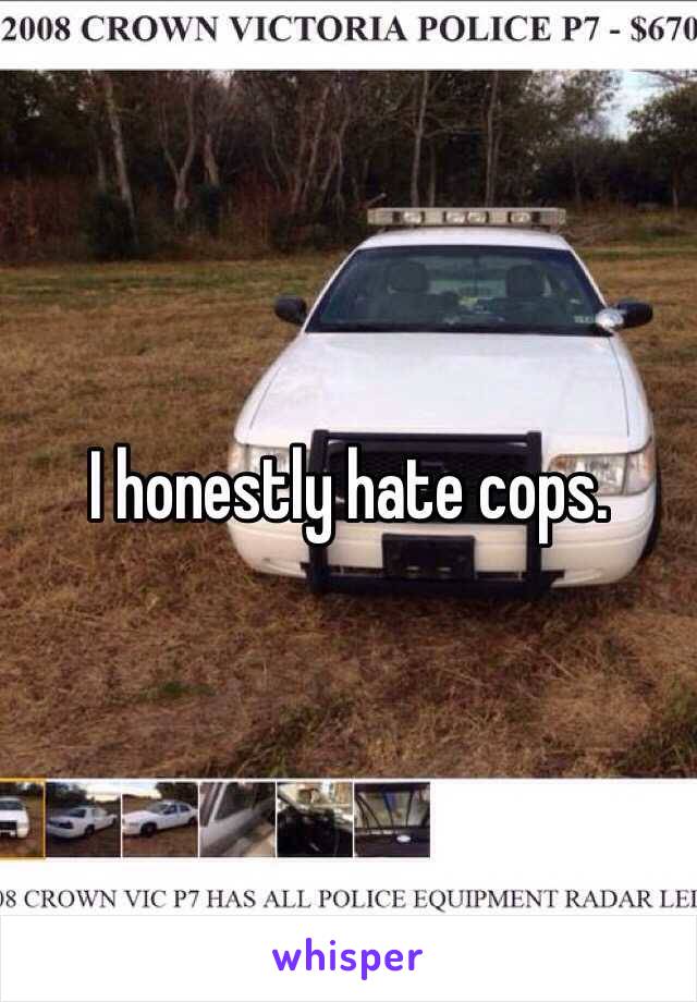 I honestly hate cops.