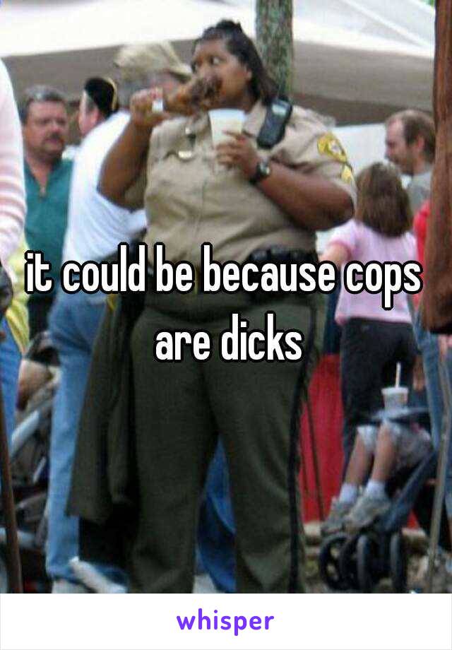 it could be because cops are dicks