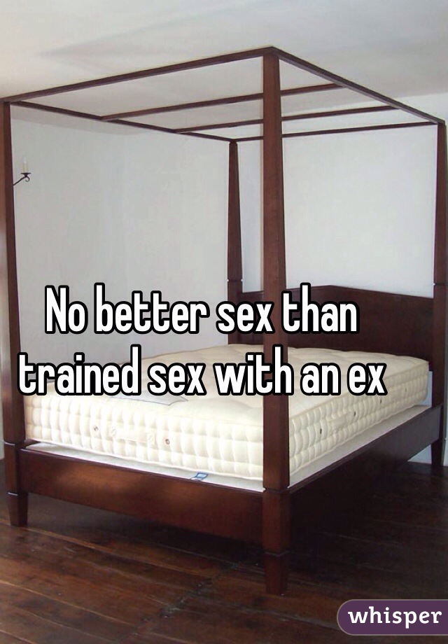 No better sex than trained sex with an ex 