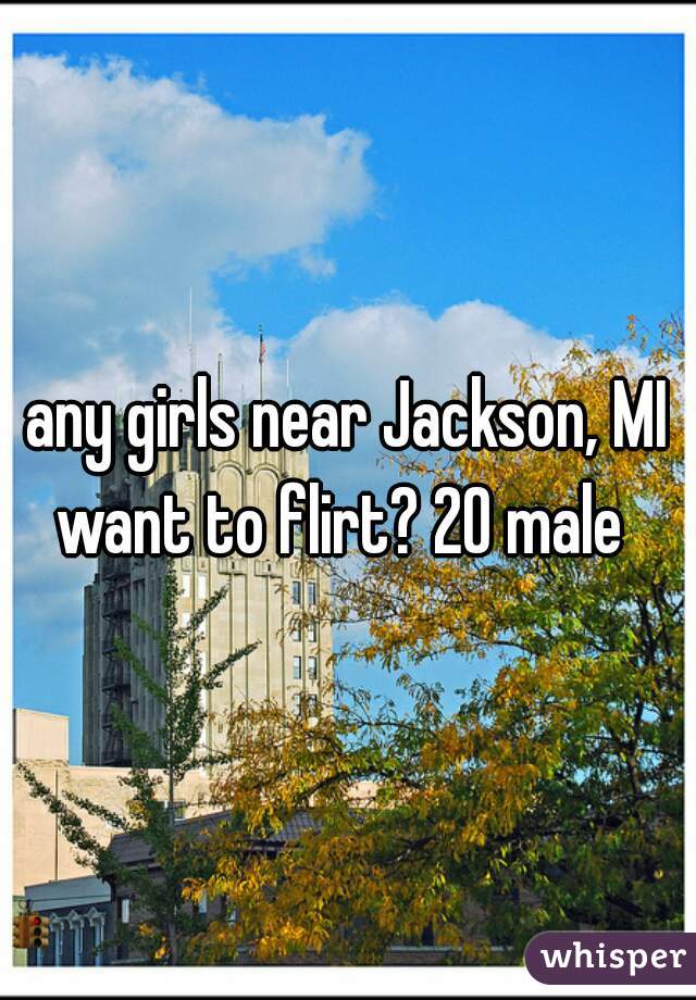 any girls near Jackson, MI want to flirt? 20 male  