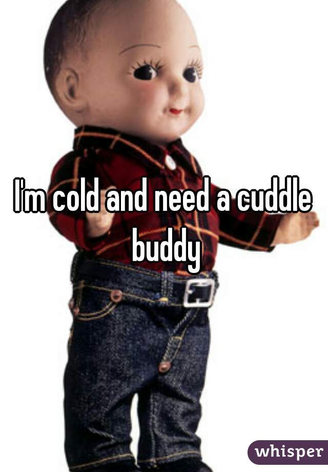 I'm cold and need a cuddle buddy