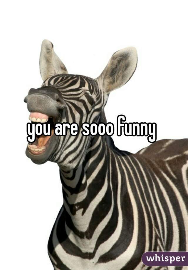 you are sooo funny 