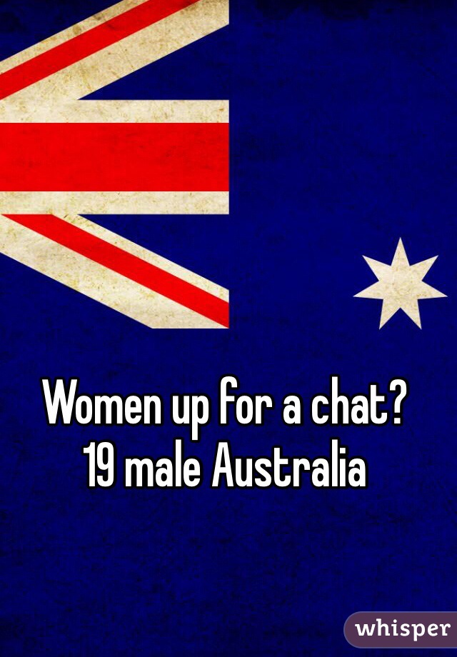 Women up for a chat?
19 male Australia 