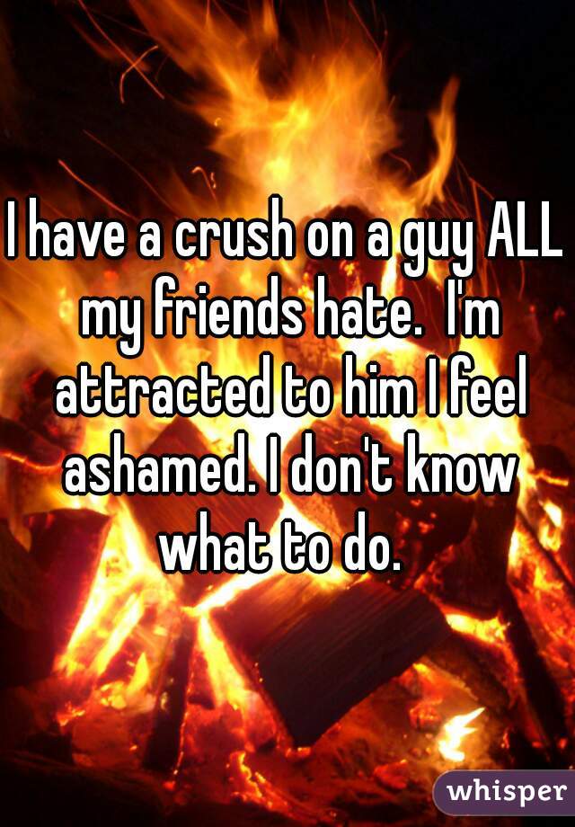 I have a crush on a guy ALL my friends hate.  I'm attracted to him I feel ashamed. I don't know what to do.  