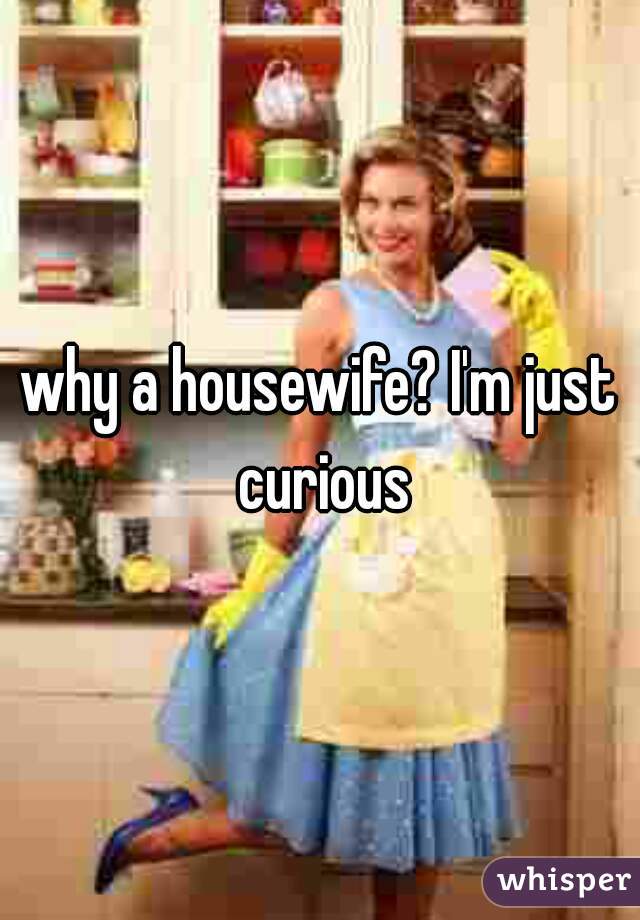 why a housewife? I'm just curious