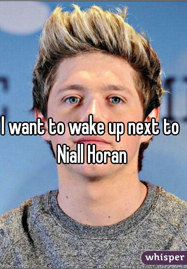 I want to wake up next to Niall Horan