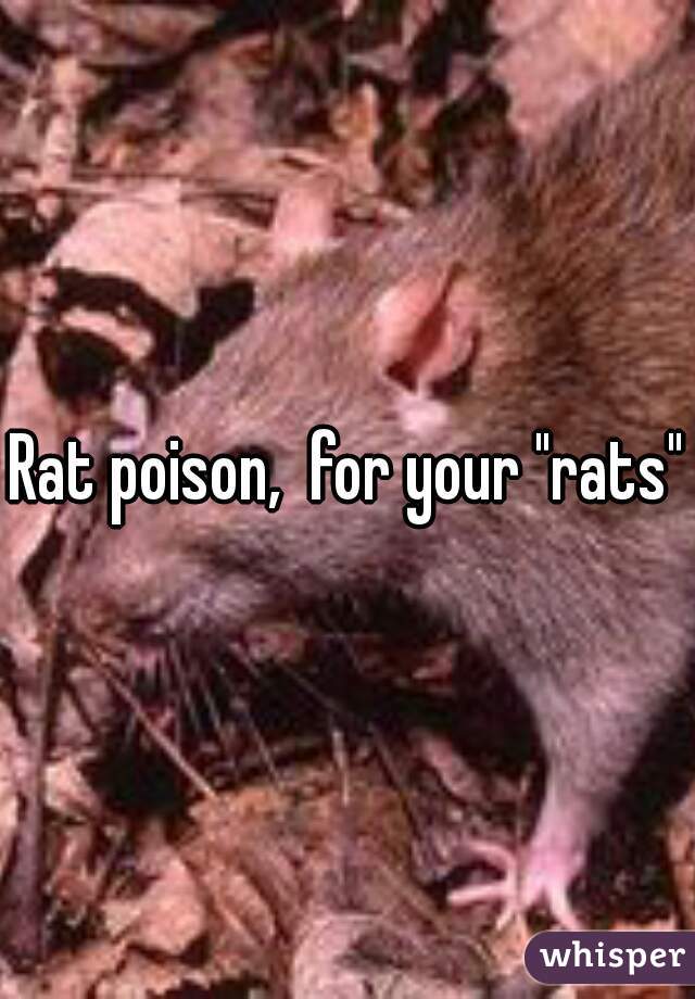 Rat poison,  for your "rats"