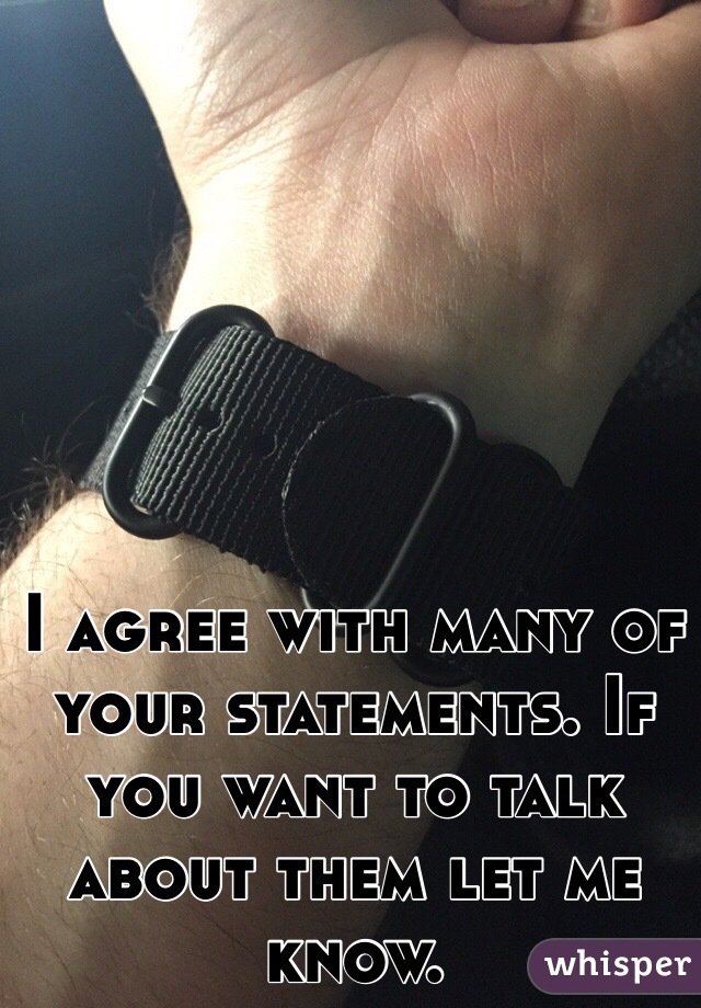 I agree with many of your statements. If you want to talk about them let me know. 