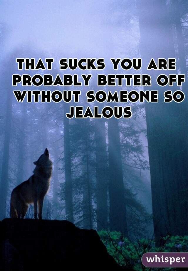 that sucks you are probably better off without someone so jealous