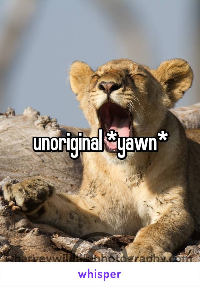 unoriginal *yawn*