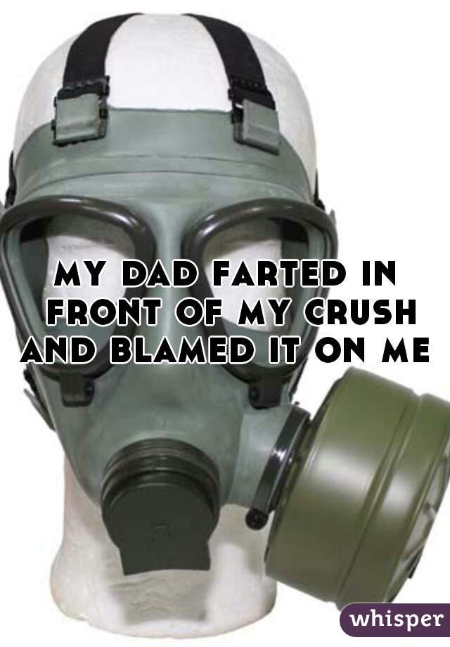 my dad farted in front of my crush and blamed it on me 