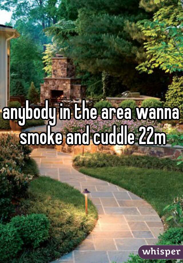 anybody in the area wanna smoke and cuddle 22m