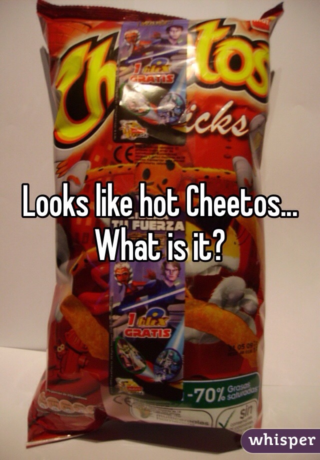 Looks like hot Cheetos...
What is it?