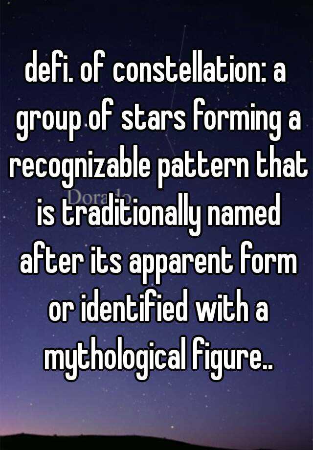 defi-of-constellation-a-group-of-stars-forming-a-recognizable-pattern