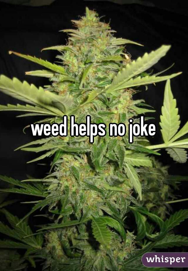weed helps no joke