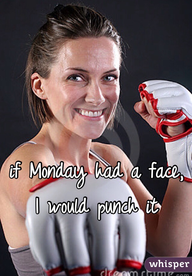 if Monday had a face, I would punch it 