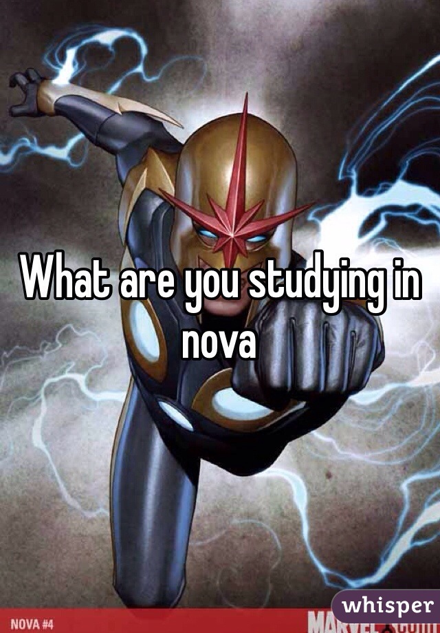 What are you studying in nova 