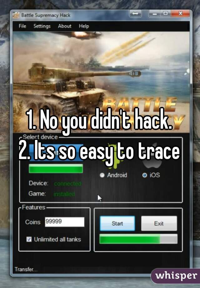 1. No you didn't hack.
2. Its so easy to trace