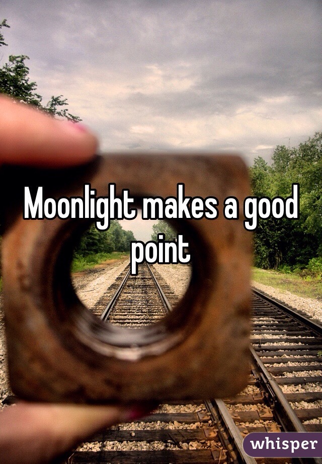 Moonlight makes a good point