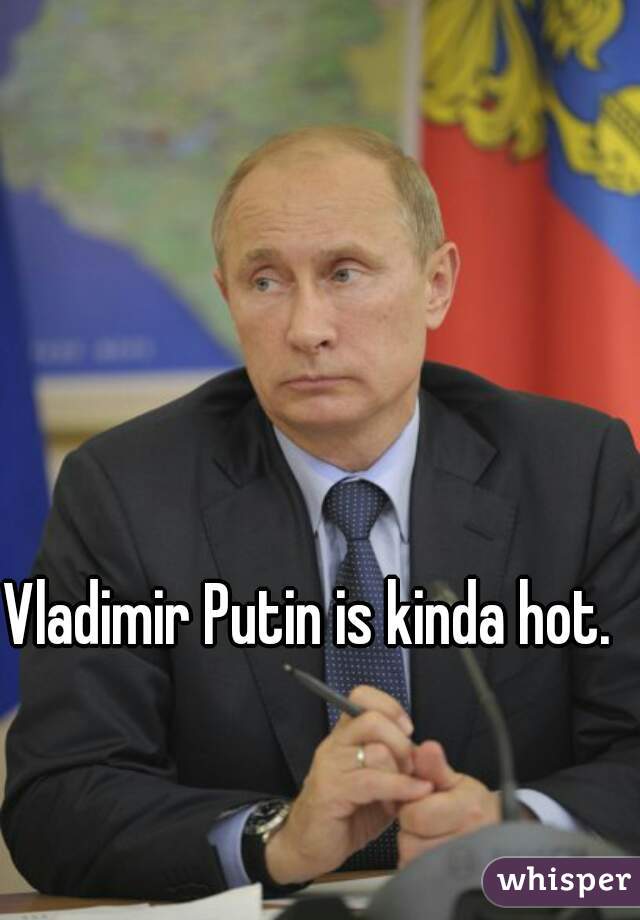 Vladimir Putin is kinda hot.  