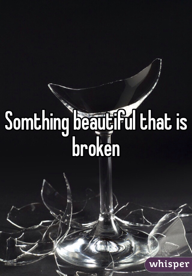 Somthing beautiful that is broken  