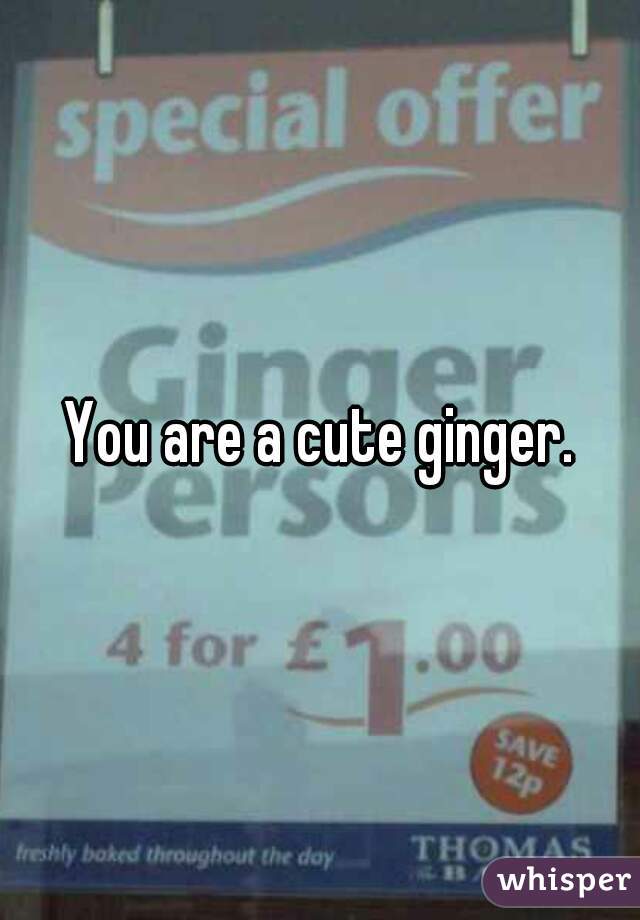 You are a cute ginger.