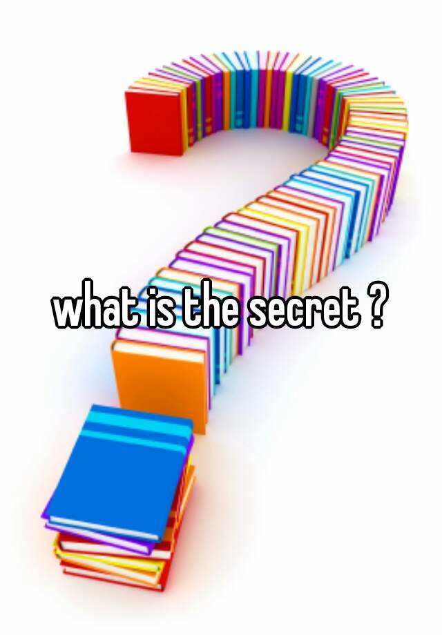 what-is-the-secret