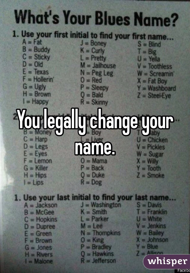 You legally change your name. 