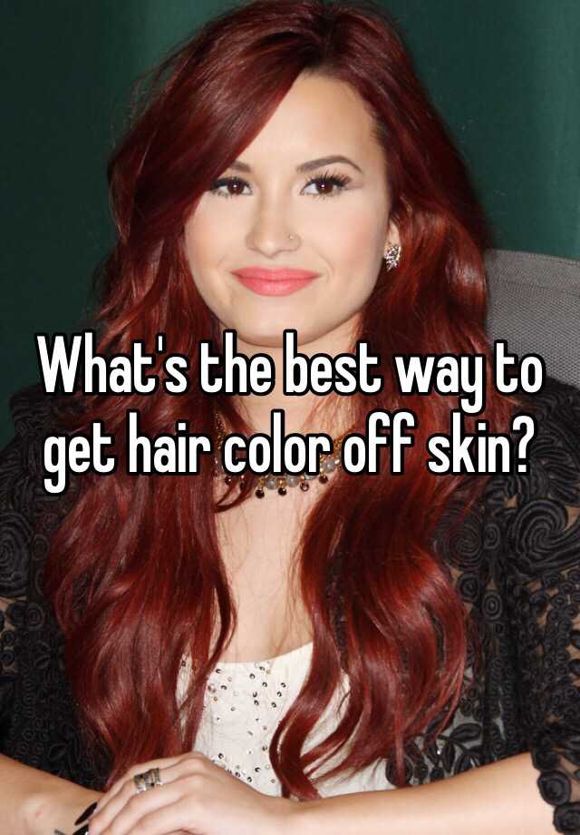 how do you get hair color off your skin