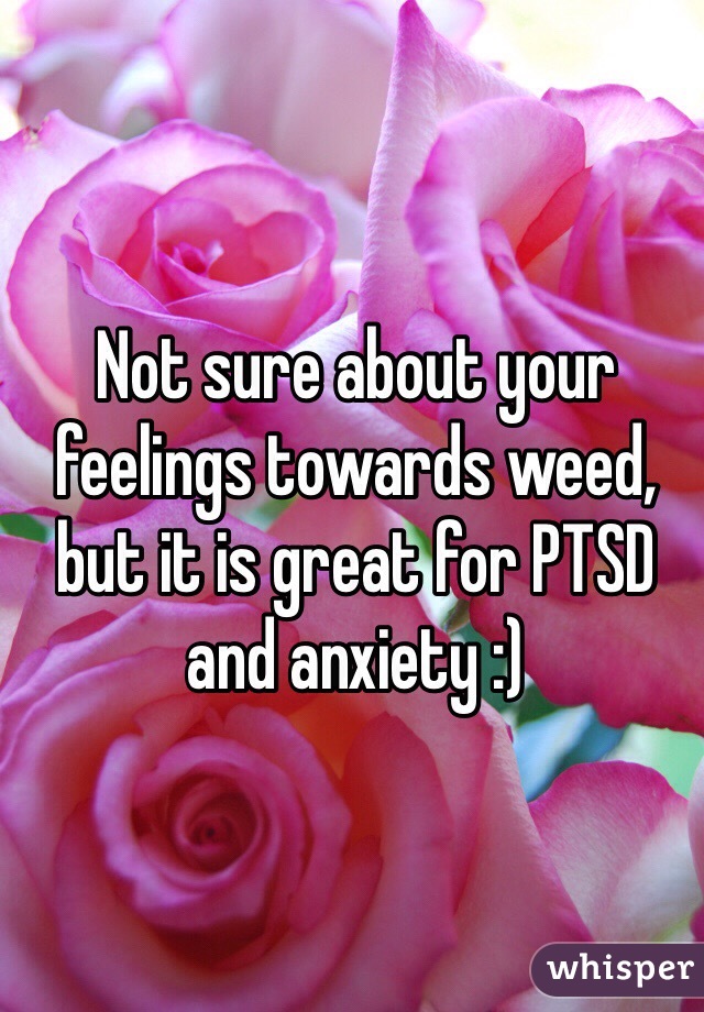 Not sure about your feelings towards weed, but it is great for PTSD and anxiety :)