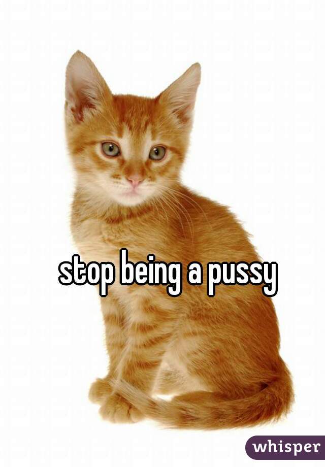 stop being a pussy