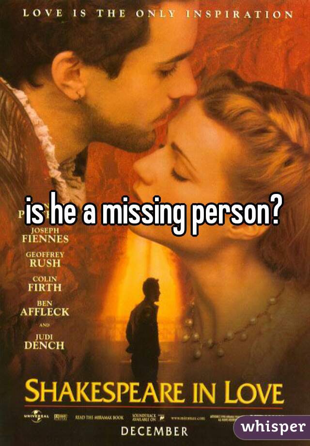 is he a missing person?