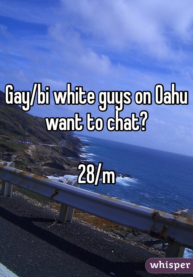 Gay/bi white guys on Oahu want to chat?

28/m