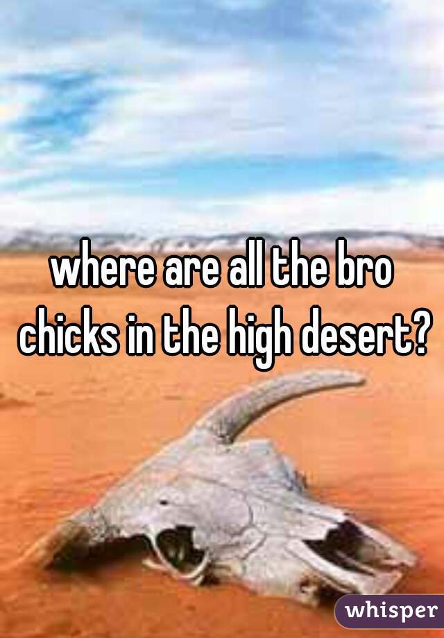 where are all the bro chicks in the high desert?