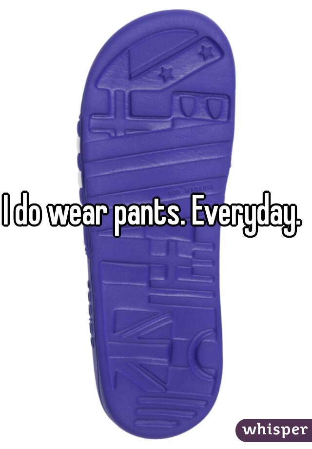 I do wear pants. Everyday. 