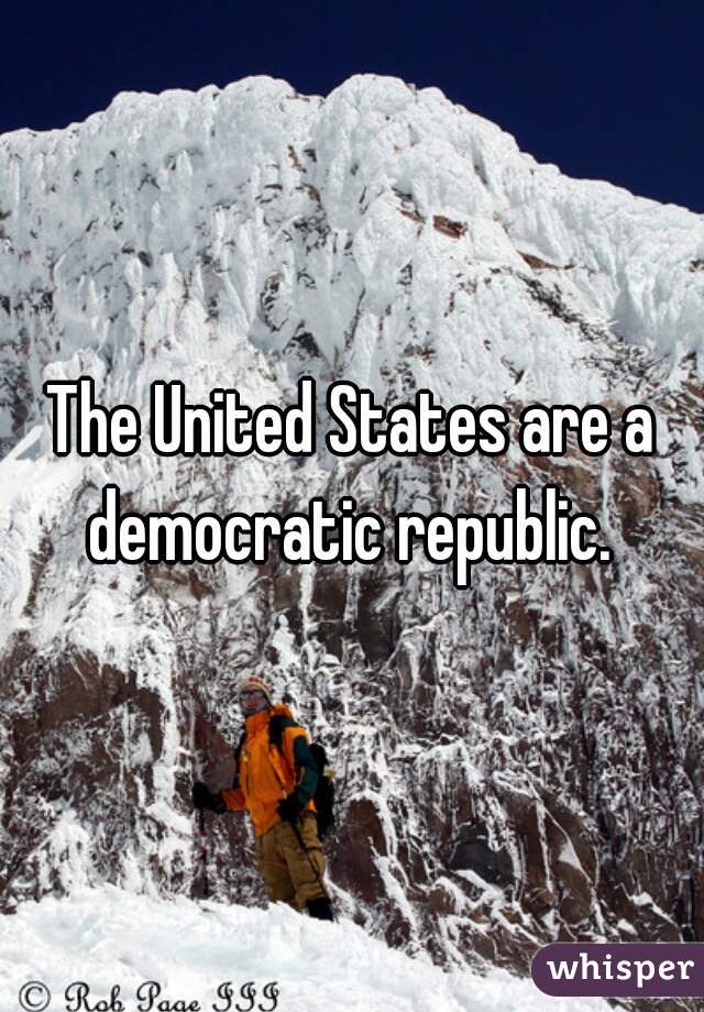 The United States are a democratic republic. 