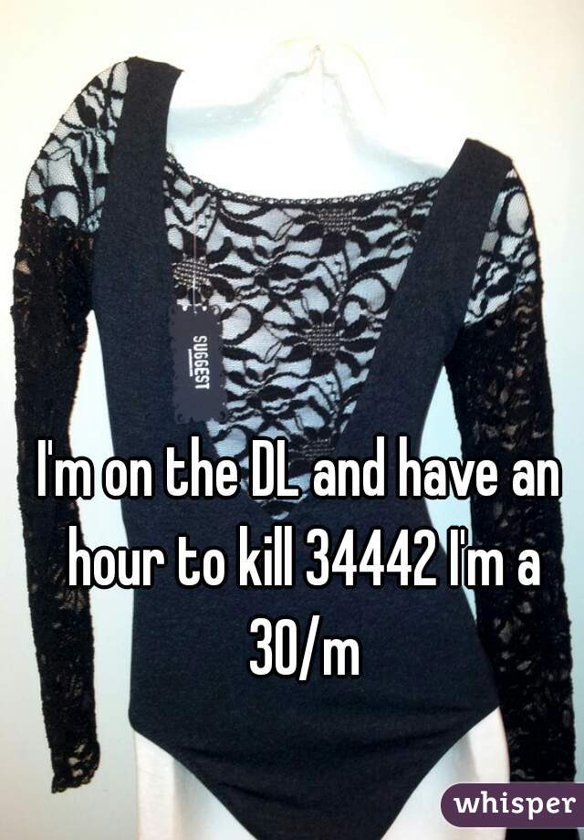 I'm on the DL and have an hour to kill 34442 I'm a 30/m