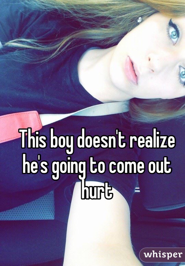 This boy doesn't realize he's going to come out hurt