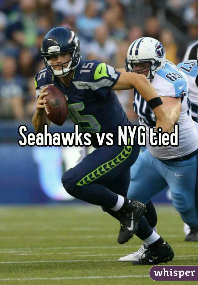 Seahawks vs NYG tied