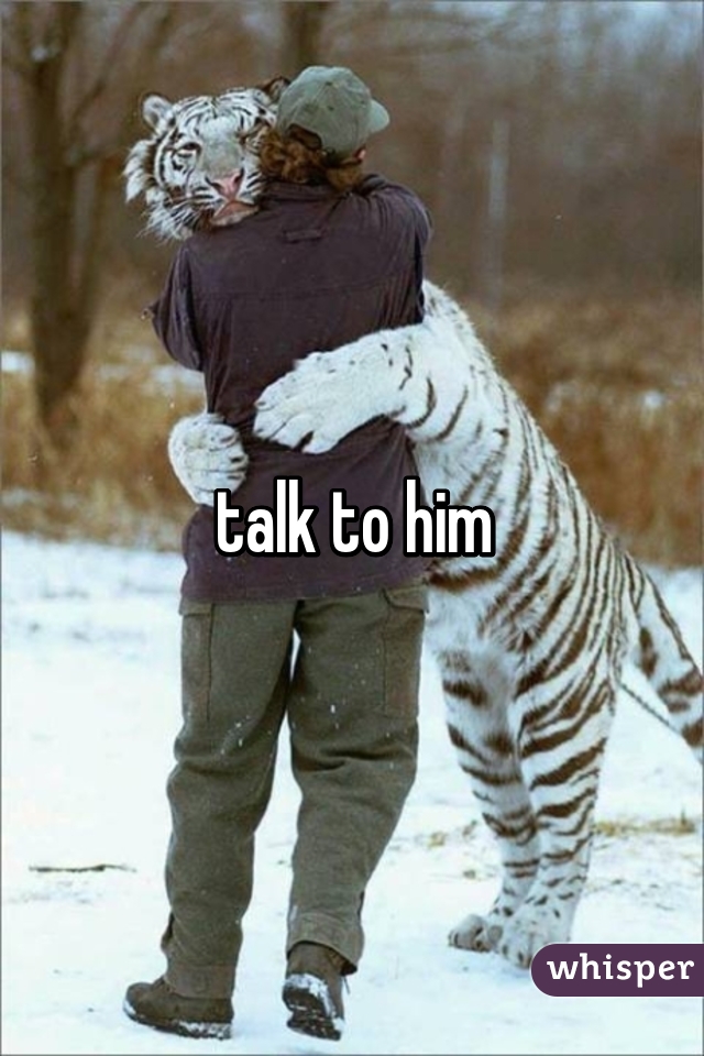 talk to him