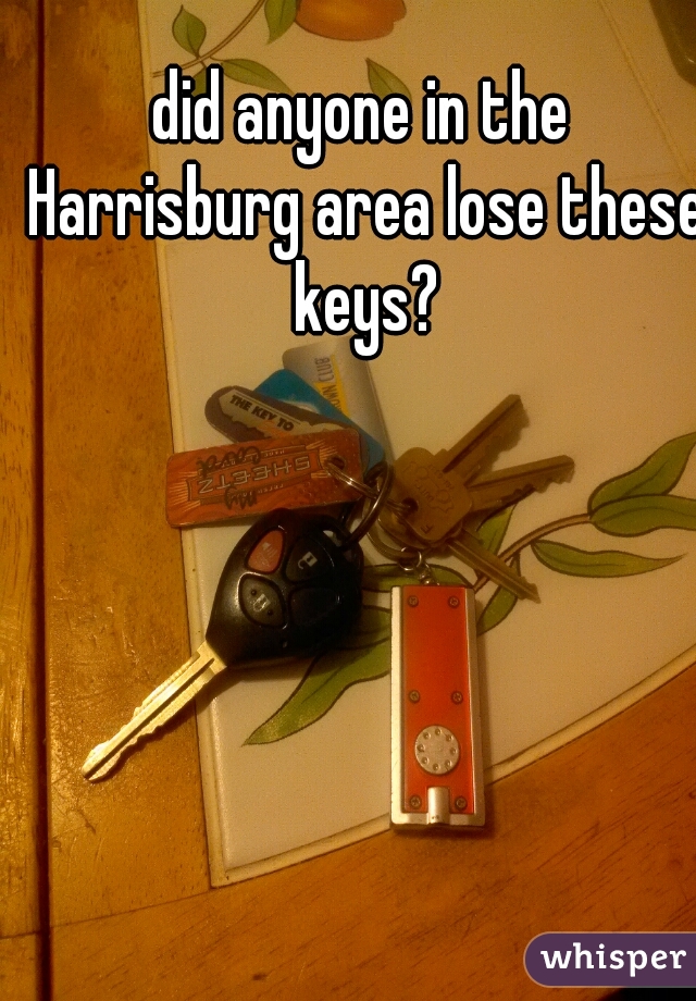 did anyone in the Harrisburg area lose these keys?