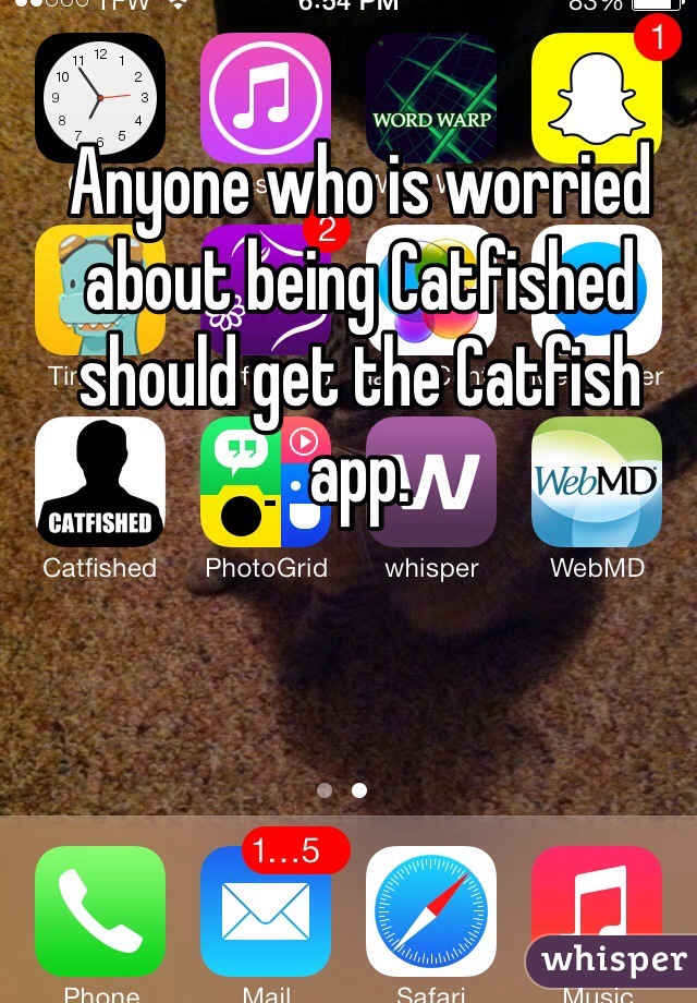 Anyone who is worried about being Catfished should get the Catfish app. 