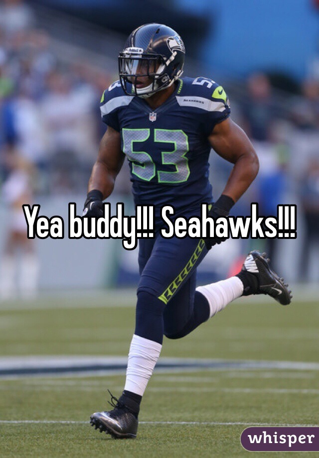 Yea buddy!!! Seahawks!!! 