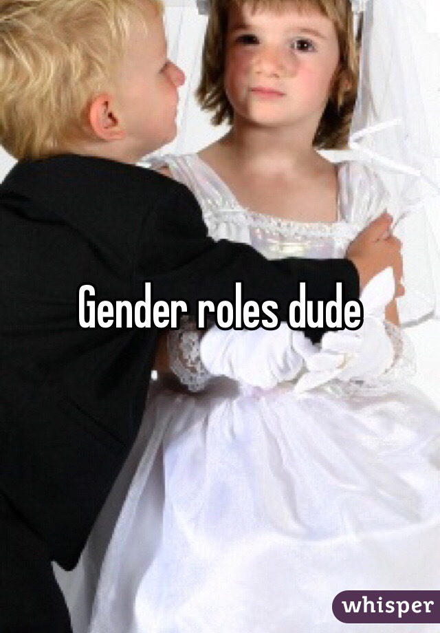 Gender roles dude