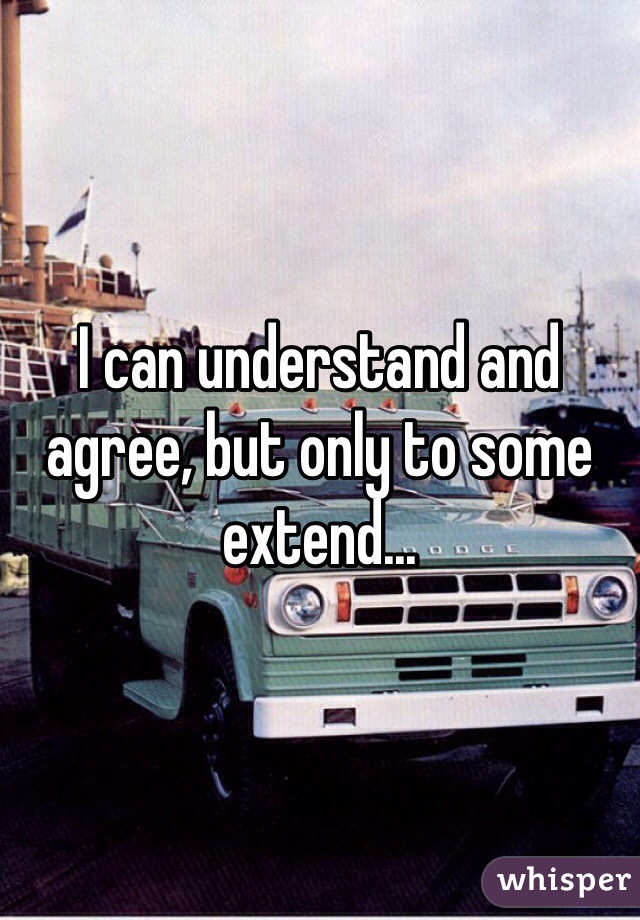 I can understand and agree, but only to some extend...