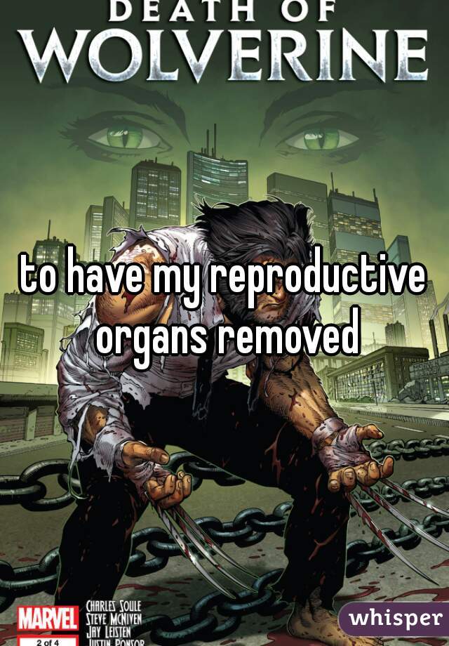 to have my reproductive organs removed