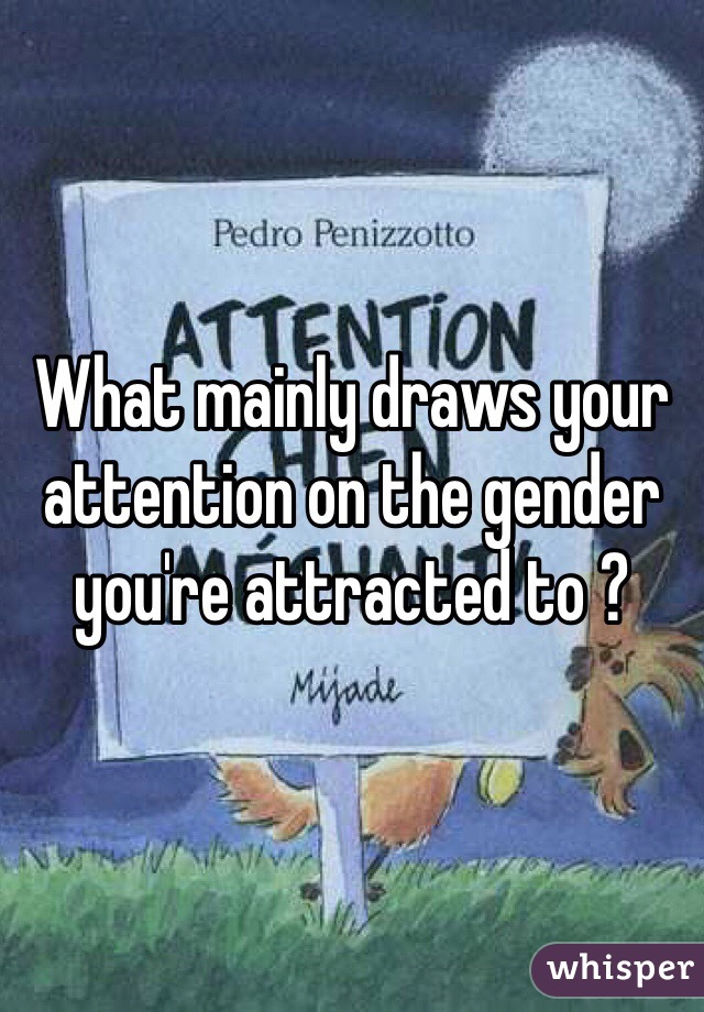 What mainly draws your attention on the gender you're attracted to ?