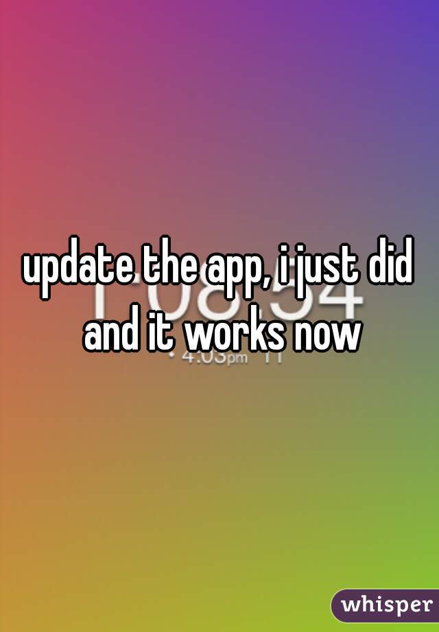 update the app, i just did and it works now